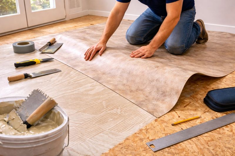 Sheet Linoleum Installation in Rockwall, TX